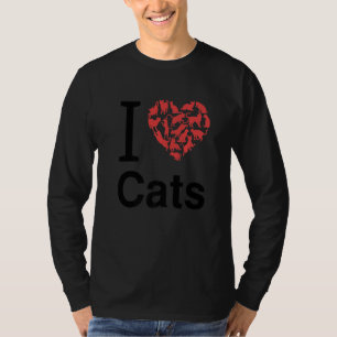T-shirt Je Meow Crush Hearts Funny Chats Noirs Valentine C