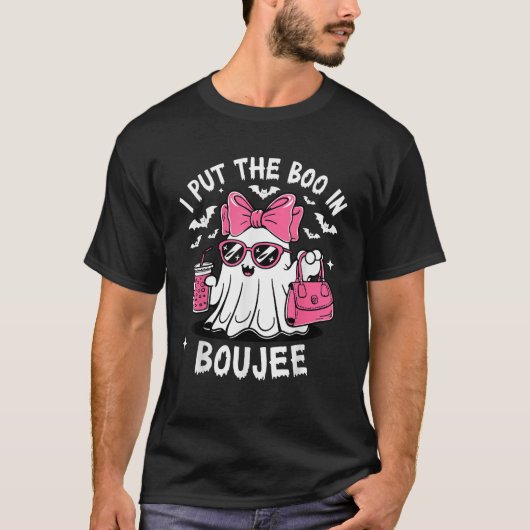T-shirt Je mets le Boo à Boujee Tee Fancy Ghost Halloween (Devant)