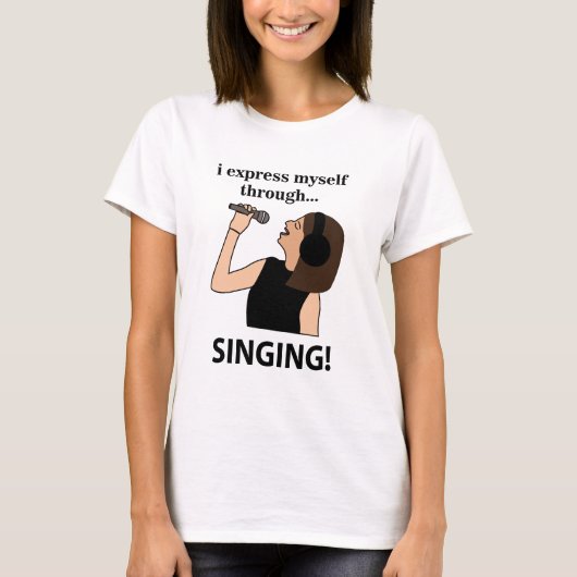 T-shirt Je m'exprime en chantant (Devant)