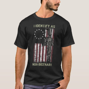 T-shirt Je m'identifie comme un canon non-Bidenary Gun cad
