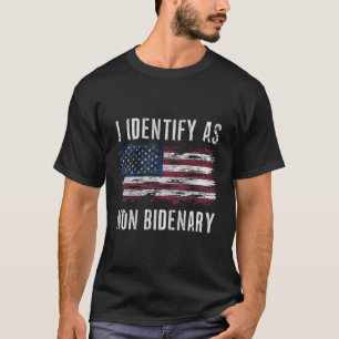 T-shirt Je M'Identifie Comme Un Drapeau Américain Patriot 