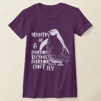T-shirt Je m'identifie comme un pingouin parce que les pin