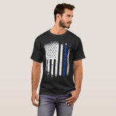 T-shirt Je M'Identifie Comme Vacciné Avec Le Drapeau Améri (Devant entier)