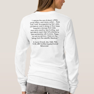 T-shirt "Je m'oppose à l'utilisation des colliers de choc,