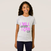 T-Shirt "Je n'abandonnerai pas" la fille rose positive (Devant entier)