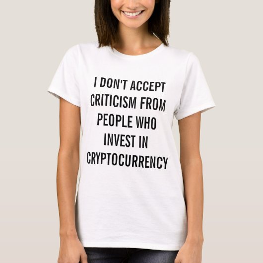 T-shirt 'Je n'accepte pas les critiques' (Devant)