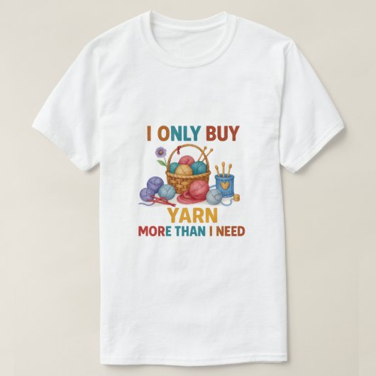 T-shirt Je n'achète que du fil (Design devant)