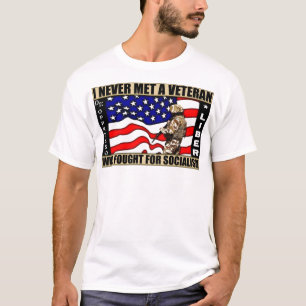 T-shirt Je n'ai jamais rencontré un vétéran qui a lutt