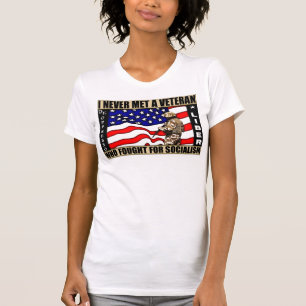T-shirt Je n'ai jamais rencontré un vétéran qui a lutt