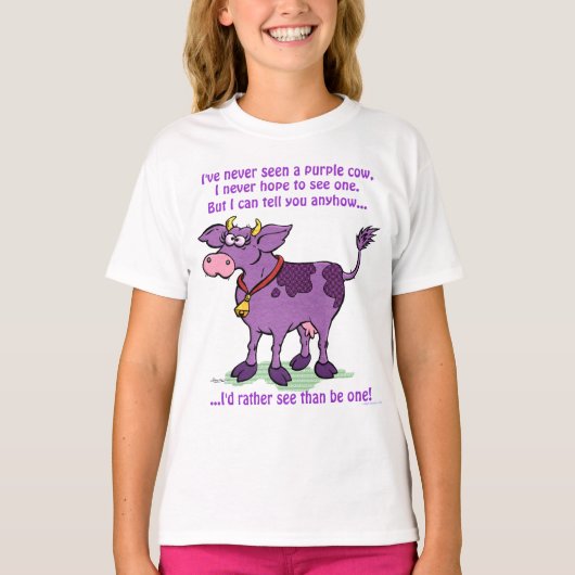 T-shirt Je n'ai jamais vu une vache pourpre (Devant)