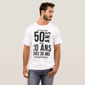 T-shirt je n'ai pas 50 ans anniversaire humour (Devant entier)