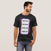 T-shirt je n'ai pas besoin de soins (Devant entier)