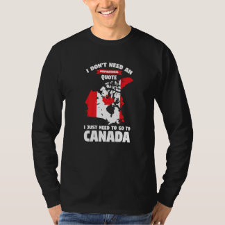 T-shirt Je n'ai pas besoin d'une citation inspirante Canad