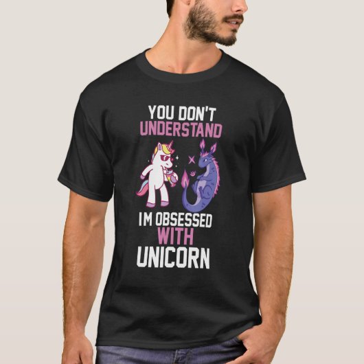 T-shirt Je n'ai pas demandé Dragon & Unicorn Mythical Crea (Devant)