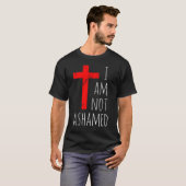 T-shirt Je n'ai pas honte Big Red Cross Gospel Christian F (Devant entier)