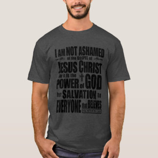 T-shirt Je n'ai pas honte de l'évangile du Jésus-Christ,
