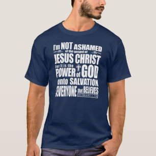 T-shirt Je n'ai pas honte de l'évangile du Jésus-Christ,