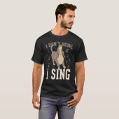 T-shirt Je n'aime pas chanter Dachshund (Devant entier)