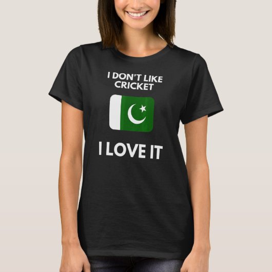 T-shirt Je N'Aime Pas Le Cricket J'Aime Ça Cricket Pakista (Devant)