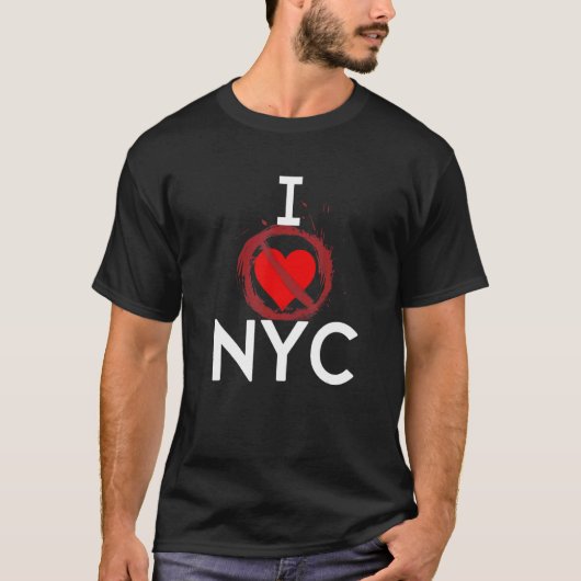 T-shirt Je n'aime pas New York City 1 (Devant)
