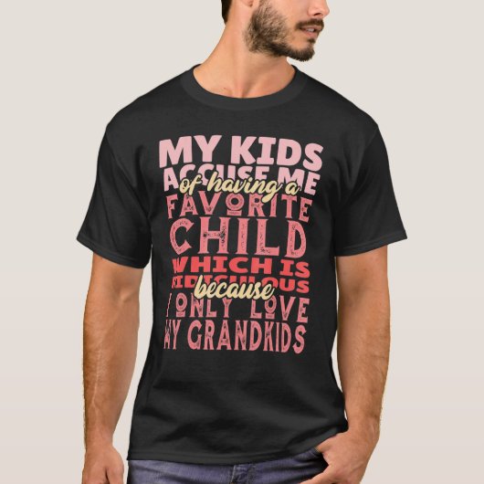 T-shirt Je N'Aime Que Mes Petits-Enfants Citation Grand-Mè (Devant)
