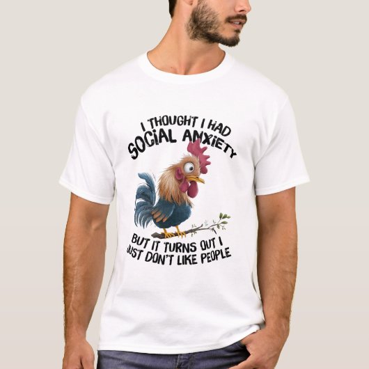 T-shirt Je n'aime tout simplement pas les gens (Devant)
