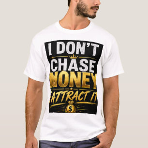 T-shirt Je n'attrape pas l'argent, je l'attire – Luxe Or S