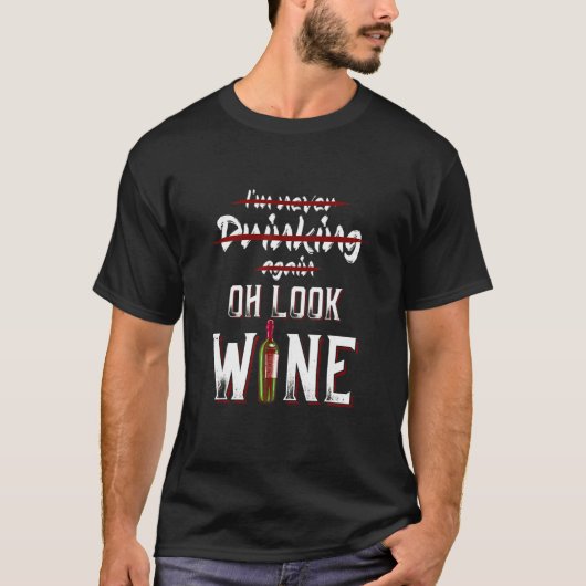 T-shirt Je Ne Bois Plus Jamais Oh Regarde Pingouin À Vin 3 (Devant)