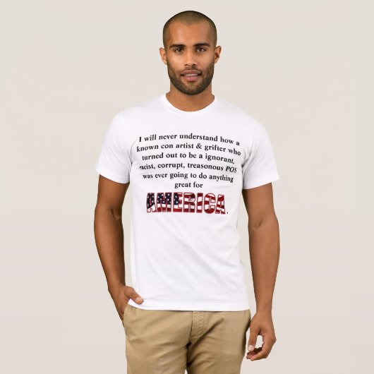 T-shirt Je ne comprendrai jamais comment un arnaqueur conn (Devant entier)