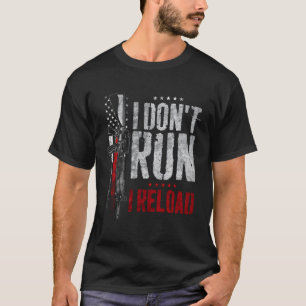 T-shirt Je Ne Cours Pas Je Nous Recharge Drapeau