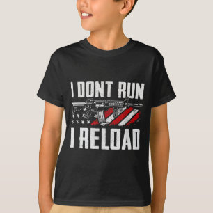 T-shirt Je Ne Cours Pas Je Recharge Drapeau Des États-Unis