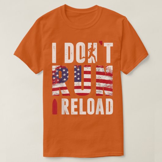 T-shirt Je ne cours pas je recharge les patriotes du drape (Design devant)