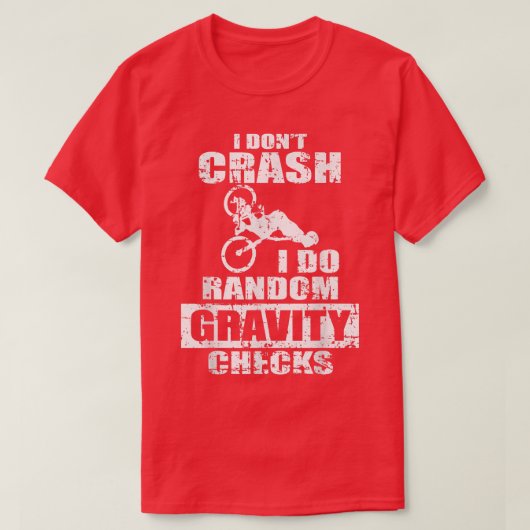 T-shirt Je ne crash Je fais Random Gravity Vélo Funny Moun (Design devant)