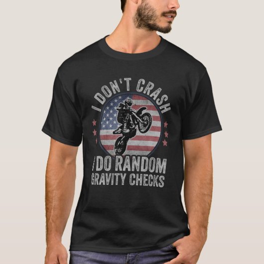 T-shirt Je ne crasse pas Je fais Random Gravity Checks Dir (Devant)