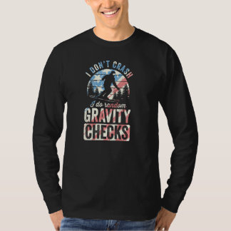T-shirt Je ne crasse pas Je fais Random Gravity Checks Ski