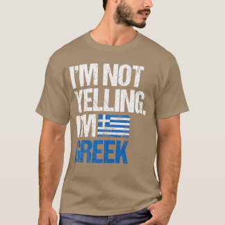 T-shirt Je ne crie pas, je suis Grec drôle