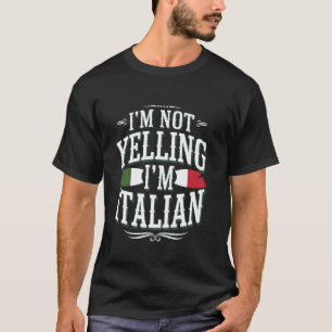 T-shirt Je Ne Crie Pas, Je Suis Italien Drôle De Cultura