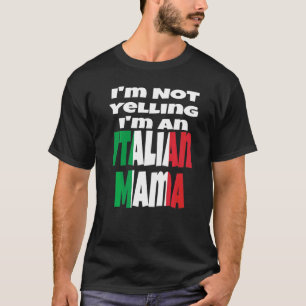 T-shirt Je Ne Crie Pas Je Suis Une Maman Italienne Drapeau