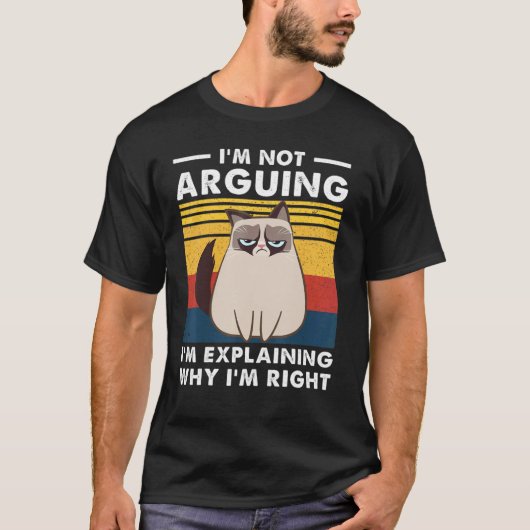 T-shirt Je ne discute pas, j'explique simplement pourquoi (Devant)