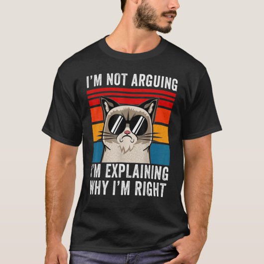 T-shirt Je ne discute pas, j'explique simplement pourquoi (Devant)