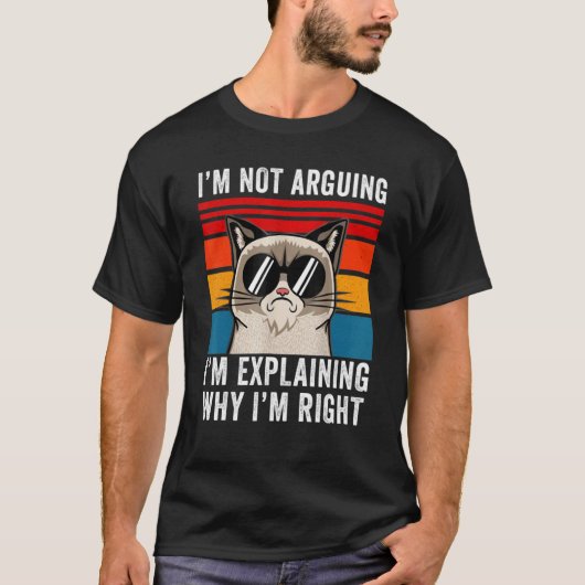 T-shirt Je ne discute pas, j'explique simplement pourquoi (Devant)