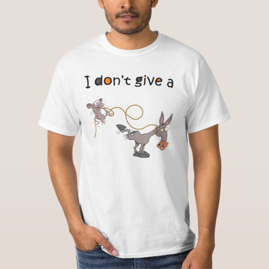 T-shirt je ne donne pas de souris marchant un âne (Devant)