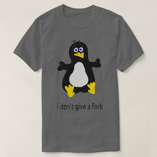 T-SHIRT JE NE DONNE PAS UN FAN FORK LINUX (Design devant)