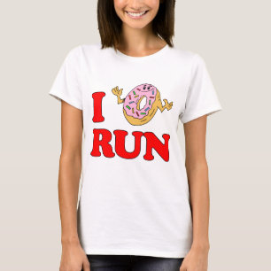 T-shirt Je ne fais pas (beignet) spectateur courant couru