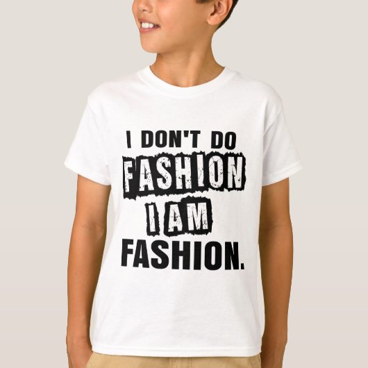 T-shirt Je ne fais pas la mode (Devant)