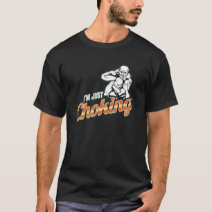 T-shirt Je ne fais que choquer Jiujitsu
