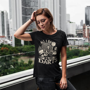 T-shirt Je ne fais que gagner et jouer des fléchettes - Ch