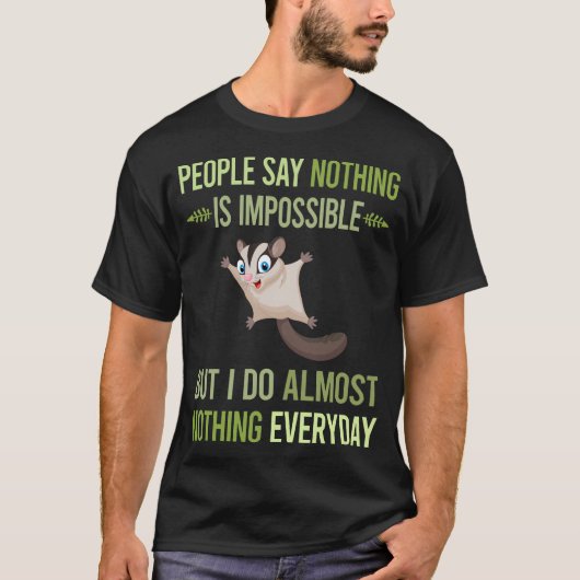 T-shirt Je ne fais rien Sugar Glider 01 (Devant)