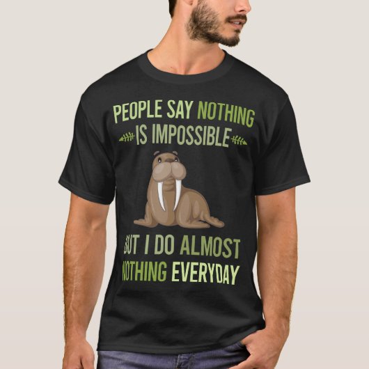 T-shirt Je ne fais rien Walrus 01 (Devant)
