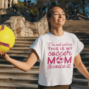 T-shirt Je ne hurle pas C'est ma mère de football Voix